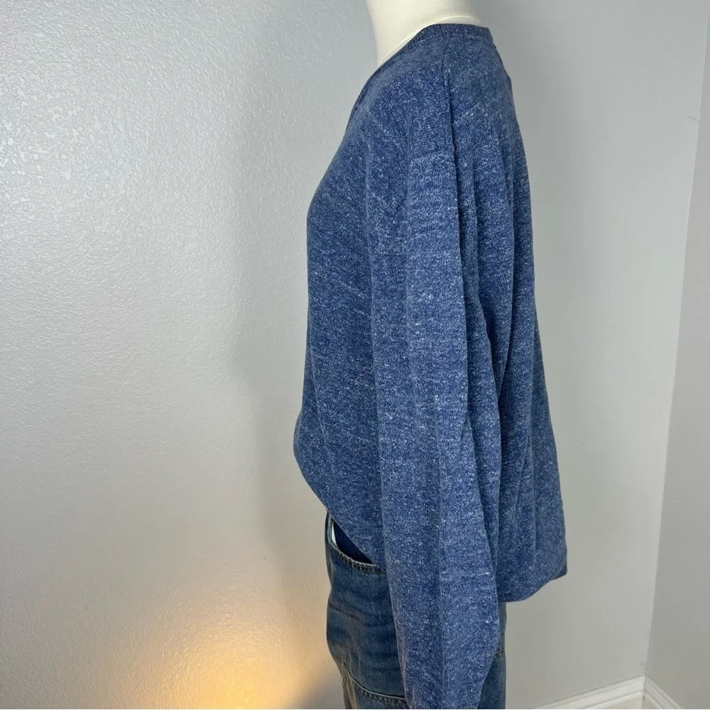 GAP Men’s XL Blue Heather Knit Sweater • Classic Crewneck Pullover